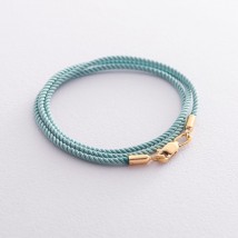 Silk blue cord with silver clasp (gold plated) 18695 Onyx 50