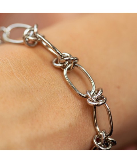 Silver bracelet "Scarlett" 141641 Onyx 18