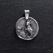 Срібний кулон "Знак зодіаку Козеріг" 133221козеріг Онікс