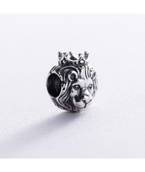 Silver charm "Lion King" 132343 Onyx