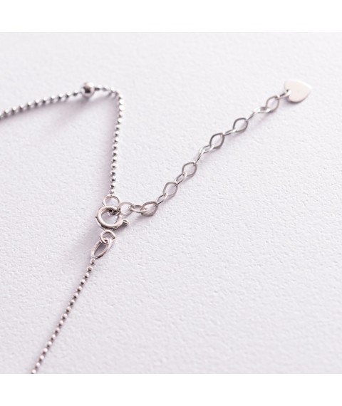 Necklace "Balls" in white gold count02126 Onix 50