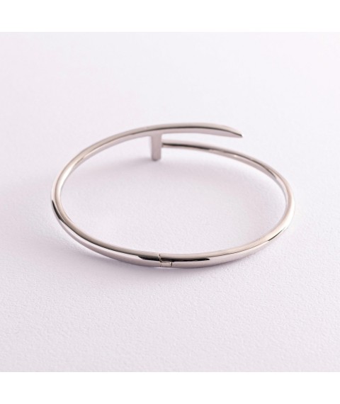 Silver bracelet "Nail" 141602 Onyx
