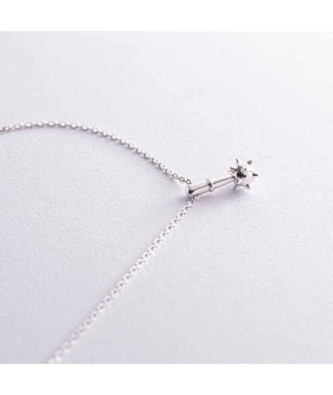 Necklace "Mace" in silver 181224 Onix 45