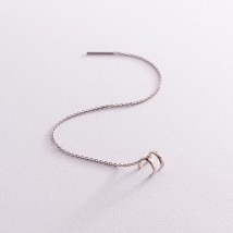 Silver earring - cuff 4992 Onyx
