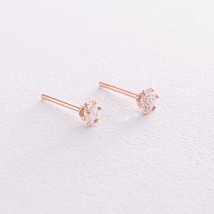 Gold earrings - studs with diamonds sb0396 Onyx