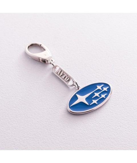 Silver keychain for car "Subaru" 9014.1 Onyx