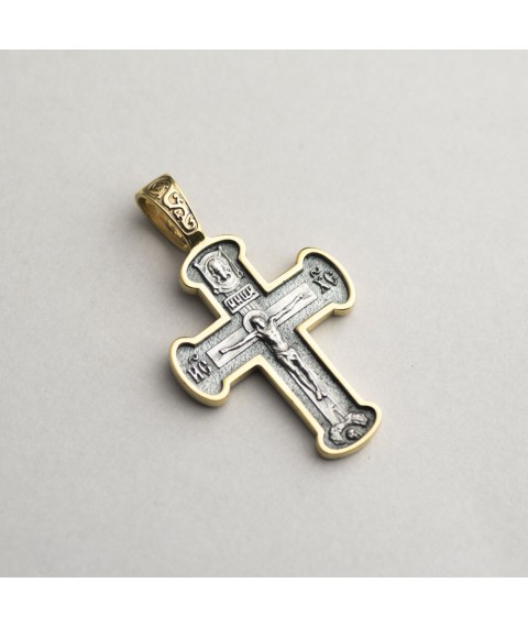 Orthodox cross (blackening, gilding) 132719 Onyx