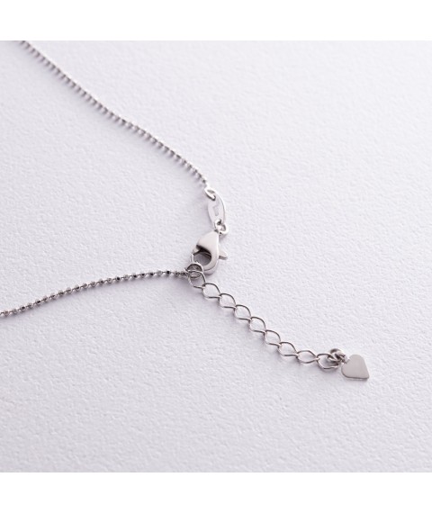 Necklace "Coins" in white gold count01395 Onix 45