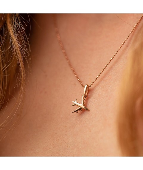 Pendant "Mriya" in red gold p03776 Onyx