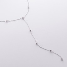 Колье 2 в 1 "Шарики" в белом золоте кол02480 Онікс  44