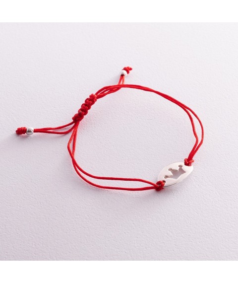 Bracelet with red thread "Crown" 141091 Onix 19.5