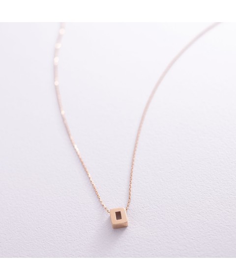 Gold necklace with the letter "O" coll01256О Onix 45