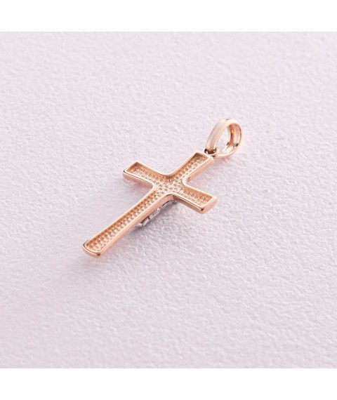Gold cross with crucifix p03733 Onyx