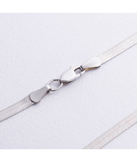 Necklace "Naomi" in white gold (snake) ts00519 Onix 40