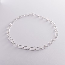 Silver necklace "Influence" 181101 Onyx 40