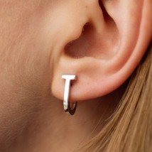 Earrings "Tina" in white gold s08794 Onyx