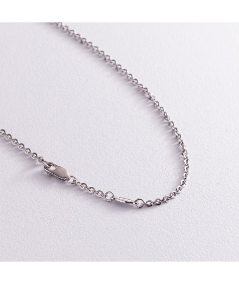 Men's necklace "Cross" made of silver ZANCAN ESC038 Onyx