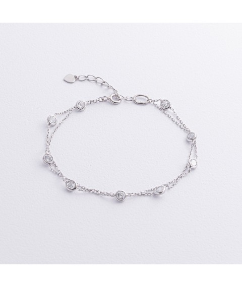 Серебряный браслет с фианитами 905-01592 Онікс 17