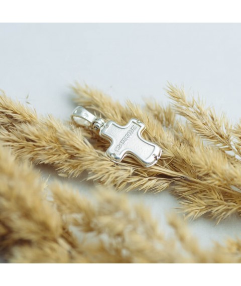 Silver cross with enamel 132701 Onyx