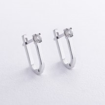 Gold earrings with diamonds 319621121 Onyx