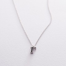 Серебряное колье с буквой Г 18970ч Онікс  45