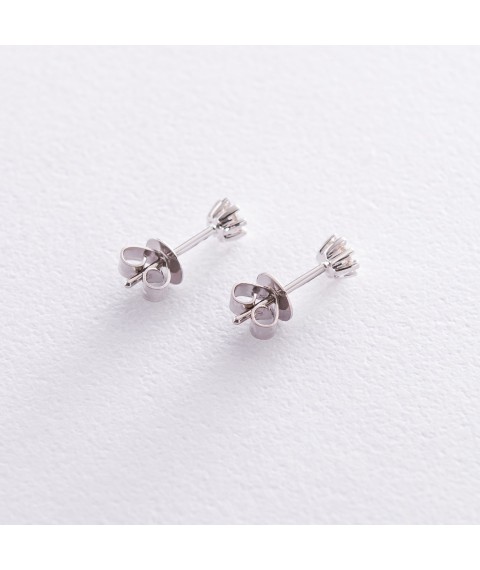 Gold stud earrings with diamonds sb0081ca Onyx