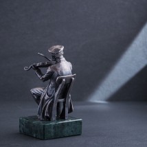 Серебряная фигура ручной работы "Скрипач" сер00061 Онікс
