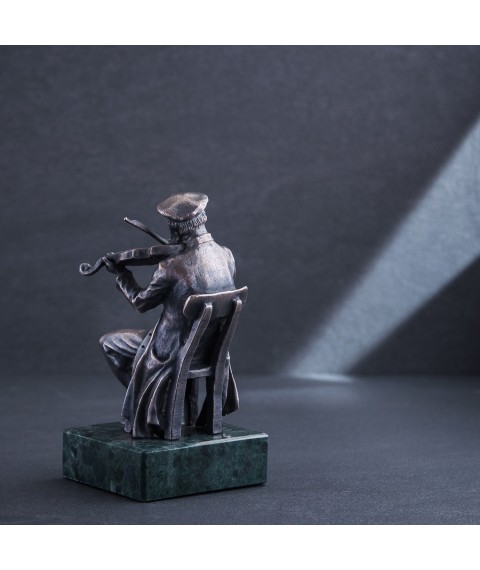 Handmade silver figure "Violinist" ser00061 Onix