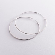Серьги - кольца в серебре (7.7 см) 122936 Онікс