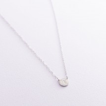 Silver necklace "Zodiac sign Gemini" 181052 twins Onix 45