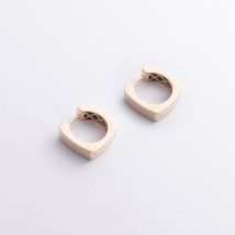 Серьги - кольца "Eleonora" в желтом золоте с09274 Онікс
