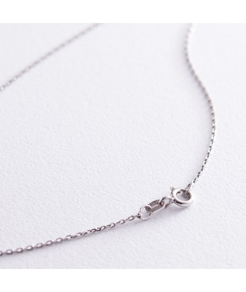 Silver necklace with the letter "C" 18985с Onix 40