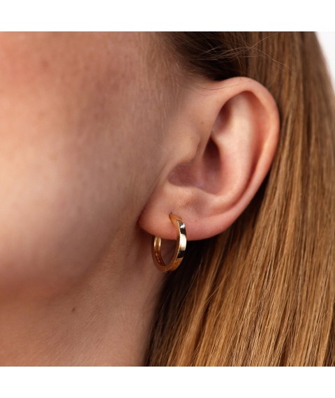 Earrings - rings in yellow gold s08769 Onyx