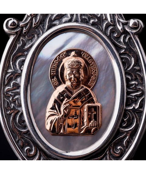Icon "St. Nicholas" 23432 Onyx