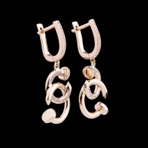 Exclusive gold earrings with cubic zirconia s03349 Onyx