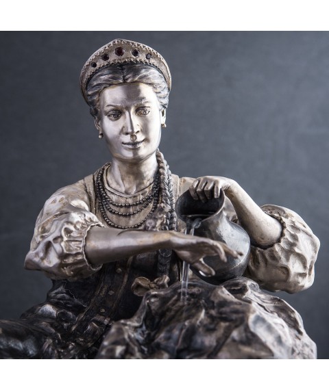 Handmade silver fountain figure "Young lady with a jug" ser00100 Onix