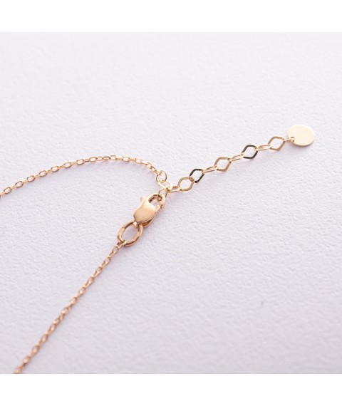 Double necklace "Coins" in yellow gold count01874 Onix 45