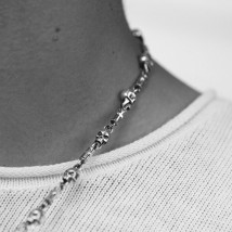 Серебряное колье "Черепа" 364 Онікс  65
