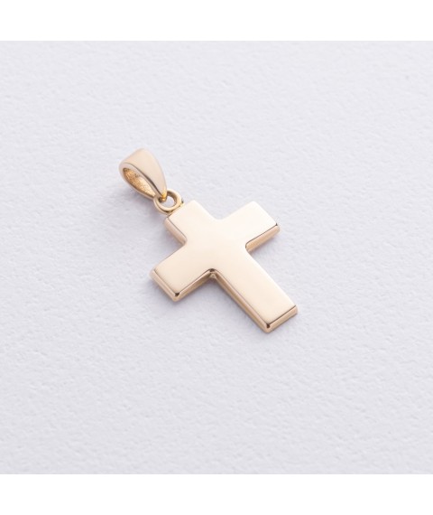 Cross in yellow gold p03669 Onyx