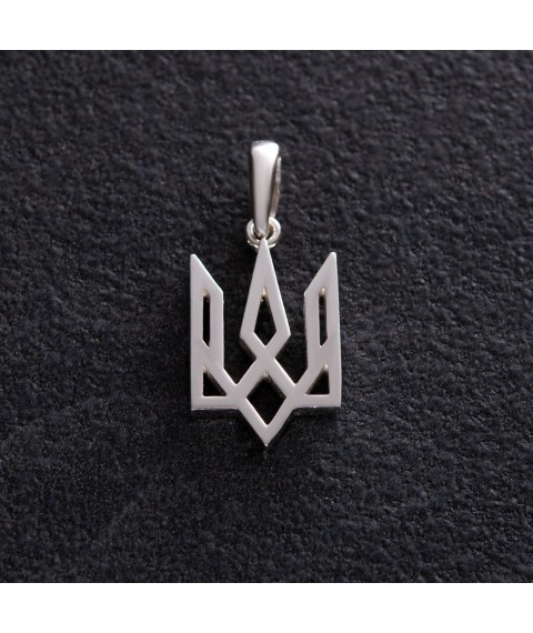 Підвіска "Герб України - Тризуб" у сріблі 133151 Онікс