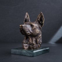 Бронзовая шкатулка ручной работы "Верный друг" сер00029д Онікс