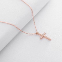 Gold necklace with a cross (cubic zirconia) count00851 Onyx 40