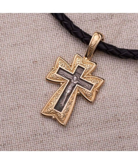 Православный крест (чернение,позолота) 131458 Онікс