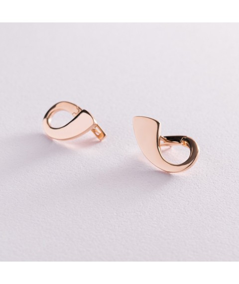 Gold earrings "Charlotte" s06087 Onyx
