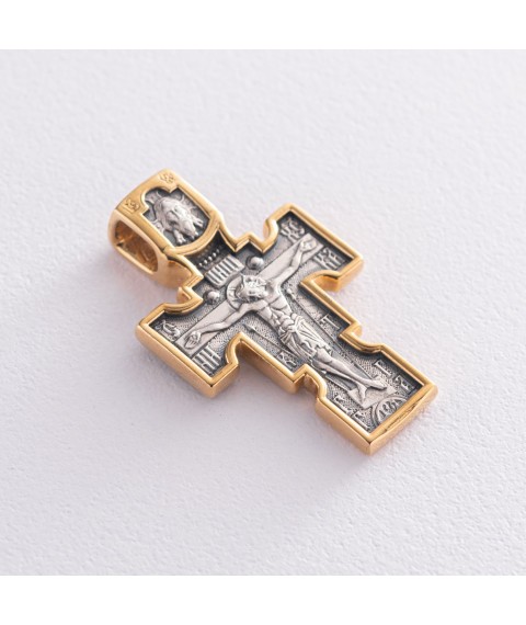 Orthodox cross "Crucifixion. Archangel Michael. Kazan Icon of the Mother of God" 131466 Onyx
