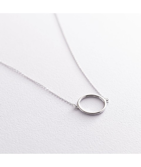 Necklace "Cycle" in white gold count01770 Onix 45