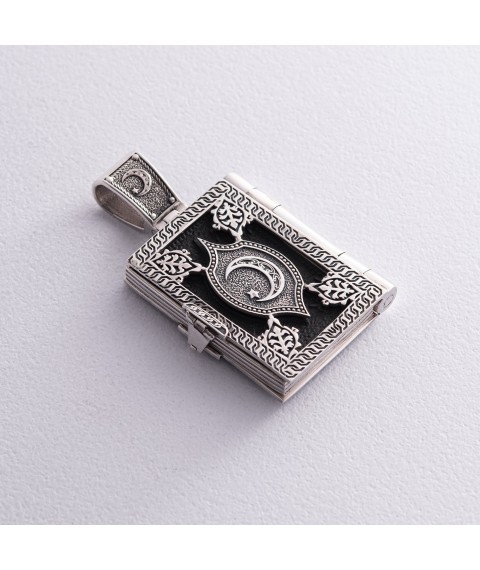 Silver pendant "Koran" with ebony 941 Onyx