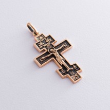 Золотой православный крест с распятием п00787 Онікс