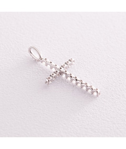 Cross in white gold with diamonds pb0292cha Onyx