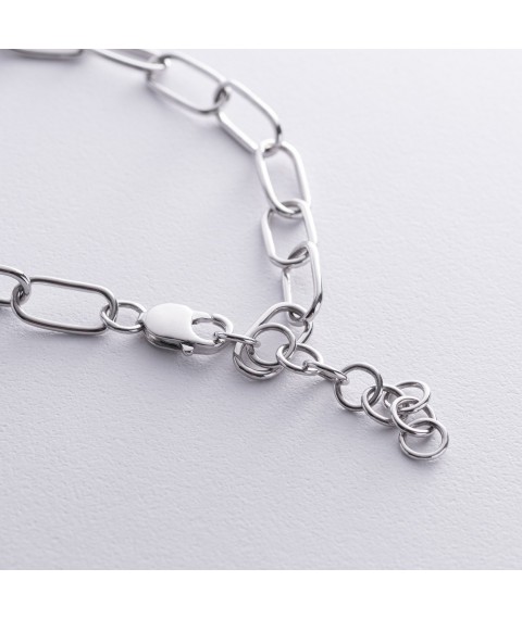 Necklace "Freedom" in white gold kol01844 Onix 40